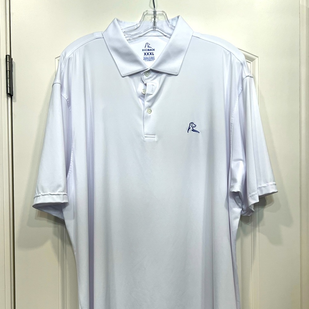 Rhoback Men’s Plain White Polo - “The Ball Boy 1.0”